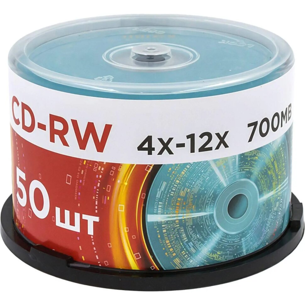 Носители информации CD-RW Mirex 700Mb/12х/Cake 50шт/уп 50/300(UL121002A8B), 1835829