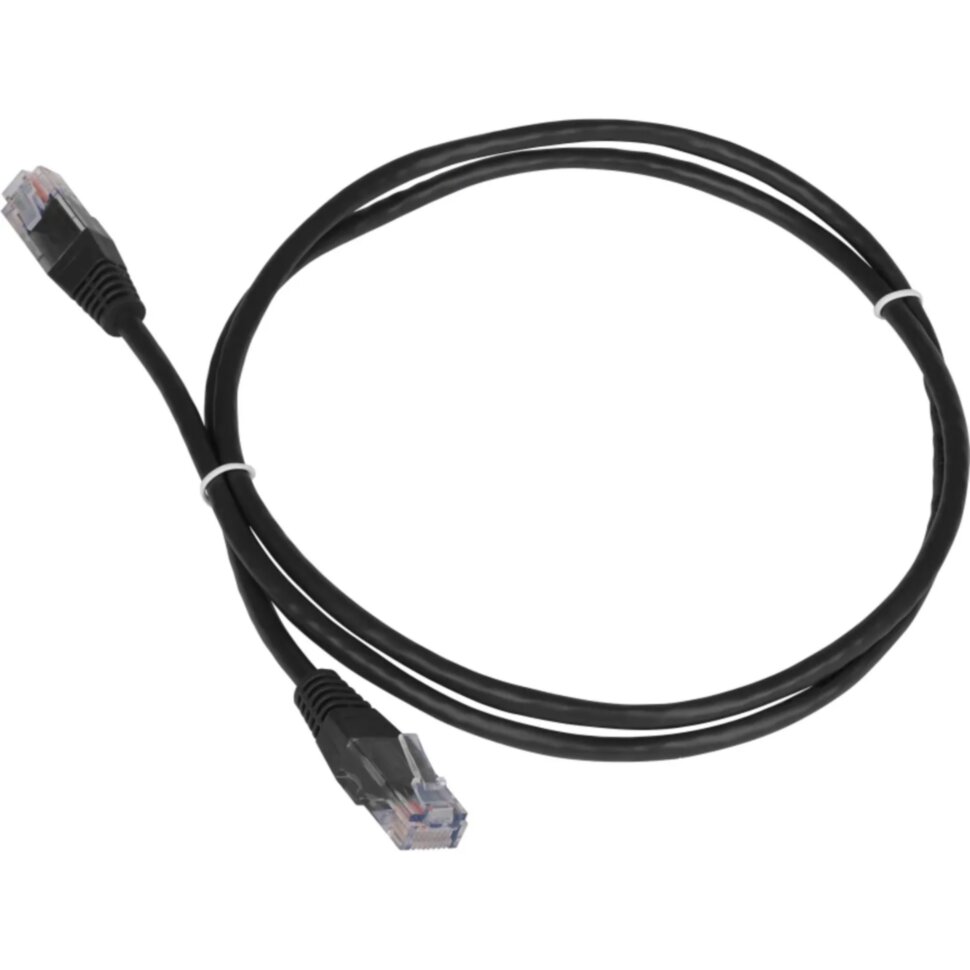 Патч-корд TWT TWT-45-45-0.5-BK UTP кат.5e, 0.5 м, черный, 2239390