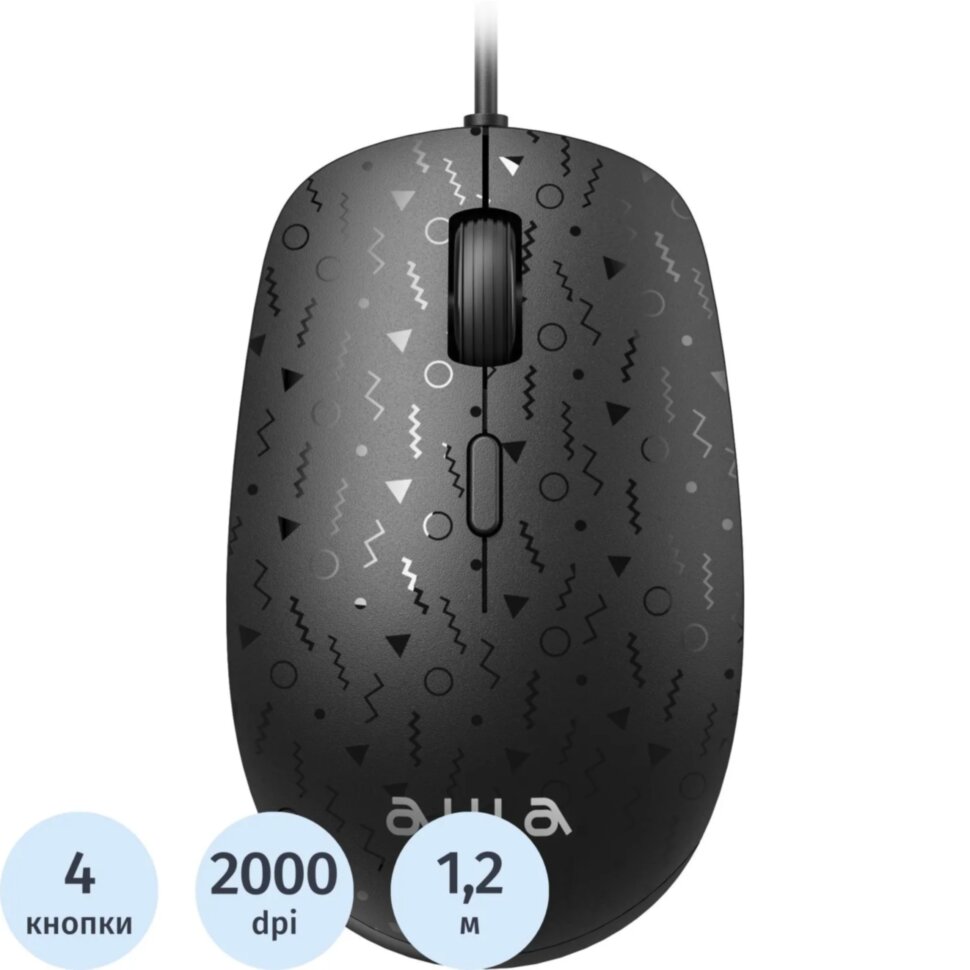 Мышь компьютерная AULA AM106 4кн, DPI 1000/1600/2000 (80003338), 1954673