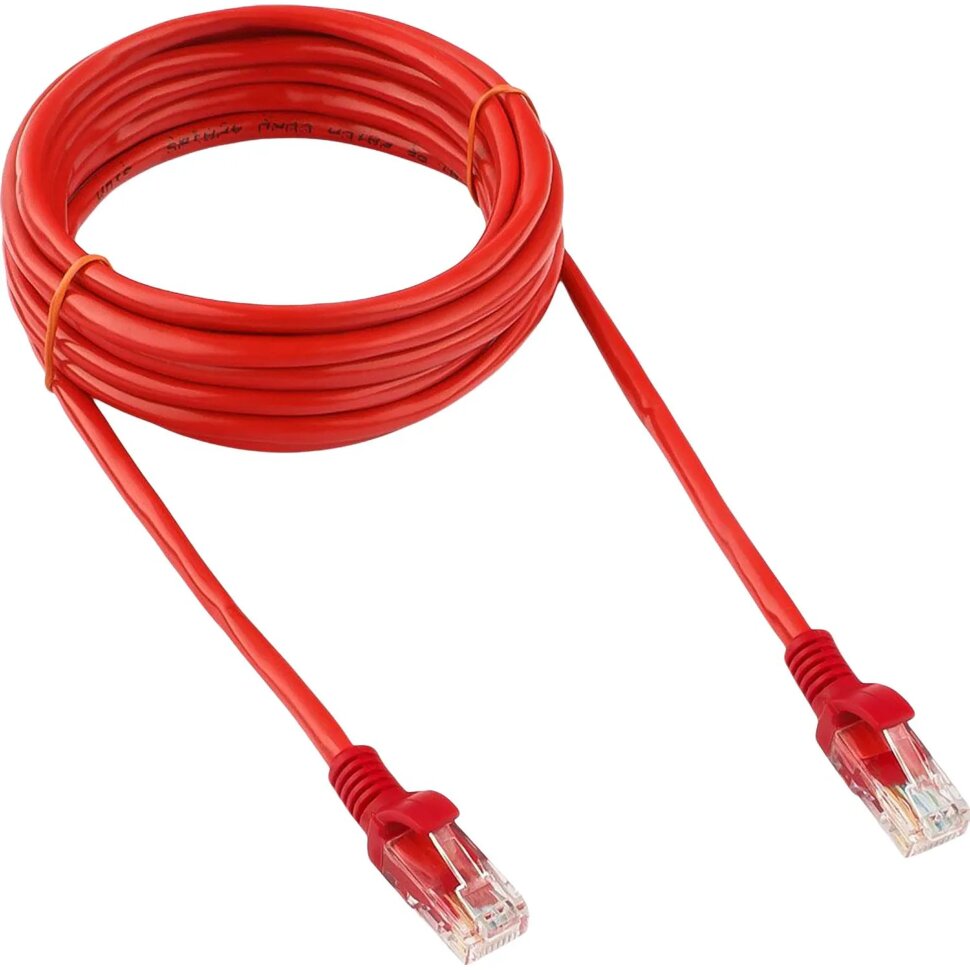 Патч-корд UTP Cablexpert PP12-3M/R кат.5e, 3м, красный, 1124753