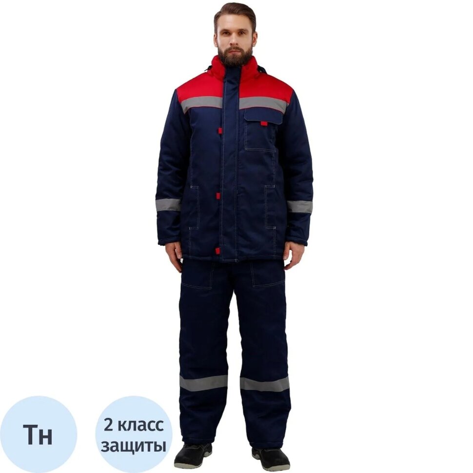 Костюм рабочий зимний муж з31-КПК син/красн (р.56-58) 170-176 (Арсенал-СП), 702431