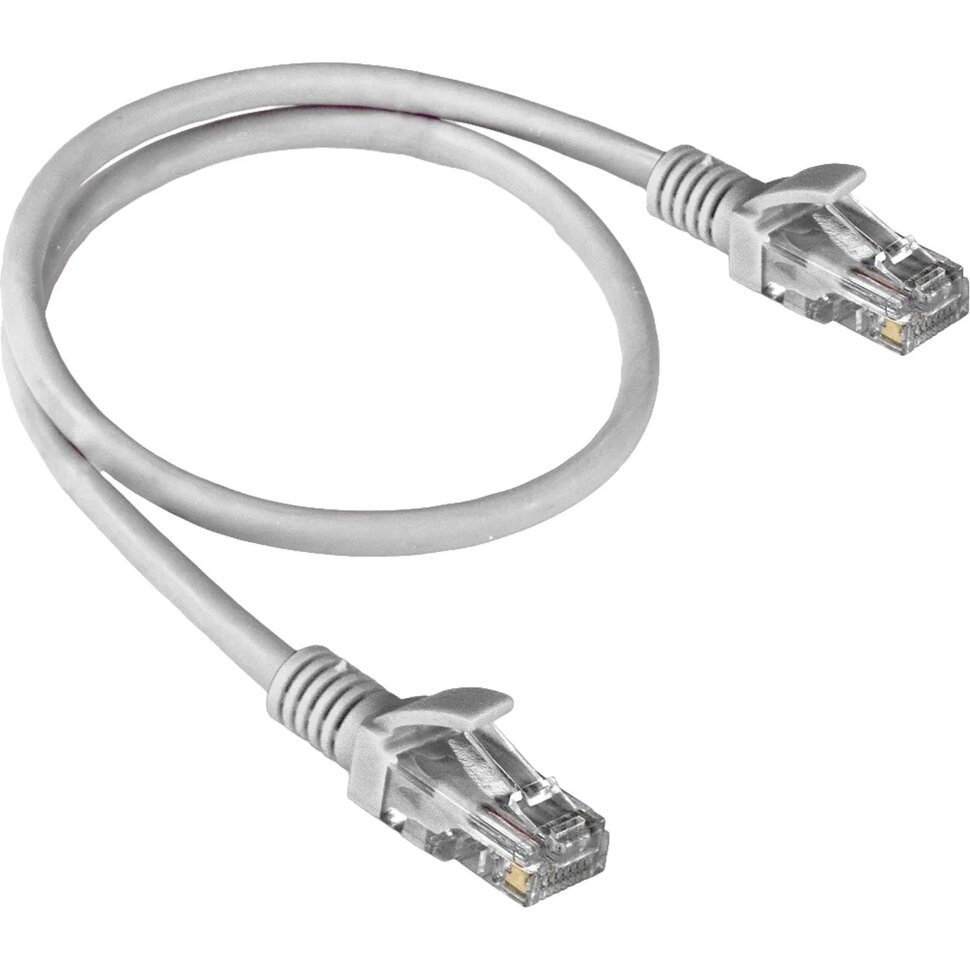Патч-корд ExeGate UTP-RJ45-RJ45-5e-0,5M-LSZH-GY, cat.5e, 0.5м &amp;lt;EX286379RUS, 1469956
